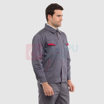 耐典 工作服男女套装春秋外套男上衣汽修厂服工服劳保服工装 ND-004 (深灰套装)