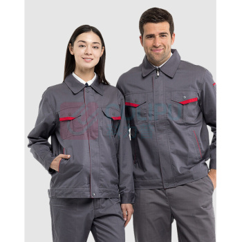 耐典 工作服男女套装春秋外套男上衣汽修厂服工服劳保服工装 ND-004 (深灰套装)
