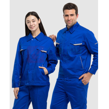耐典 工作服男女套装春秋外套男上衣汽修厂服工服劳保服工装 ND-004 (艳蓝套装)