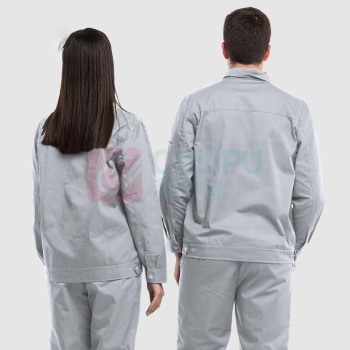 耐典 工作服男女套装春秋外套男上衣汽修厂服工服劳保服工装 ND-004 (银灰套装)