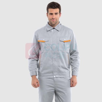 耐典 工作服男女套装春秋外套男上衣汽修厂服工服劳保服工装 ND-004 (银灰套装)