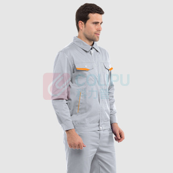 耐典 工作服男女套装春秋外套男上衣汽修厂服工服劳保服工装 ND-004 (银灰套装)