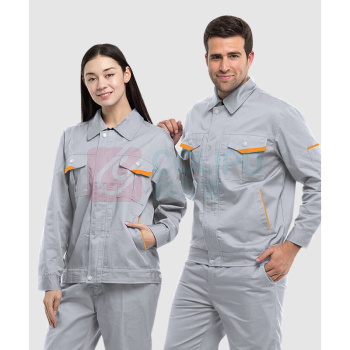 耐典 工作服男女套装春秋外套男上衣汽修厂服工服劳保服工装 ND-004 (银灰套装)