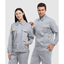 耐典 工作服男女套装春秋外套男上衣汽修厂服工服劳保服工装 ND-004 (银灰套装)