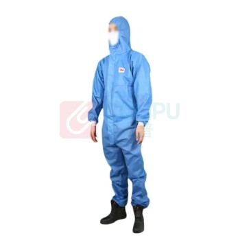 3M 防护服 4532+ XXL (蓝色) 工业防尘服连体喷漆防护服
