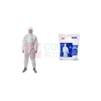 3M 白色带帽连体防护服 4545 XL号