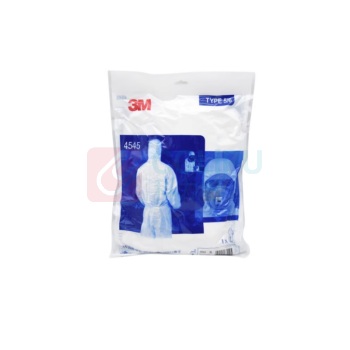 3M 白色带帽连体防护服 4545 XL号