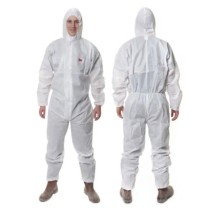 3M 防护服 4515 XL 工业防尘服带帽连体弹性透气液体喷溅防护服