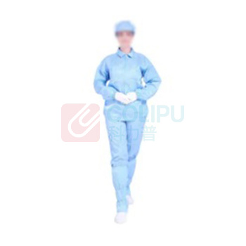 凌致 0.5网格翻领拉链防静电防尘分体服 LZ01002-2 XXL码 (蓝色)