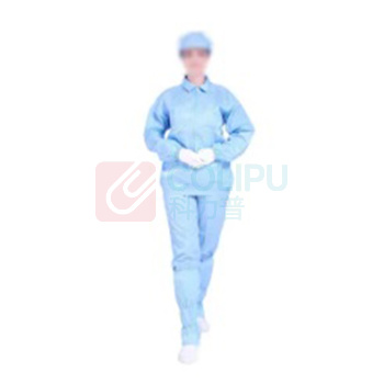 凌致 0.5网格翻领拉链防静电防尘分体服 LZ01002-2 XXXXXL码 (蓝色)