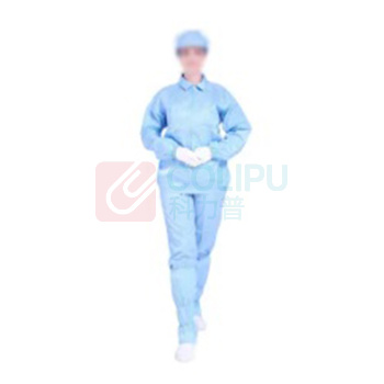 凌致 0.5网格翻领拉链防静电防尘分体服 LZ01002-2 XXXL码 (蓝色)