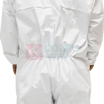 安赛瑞 一次性防护服连体隔离服 28058 M 码 全身带帽拉链式 (白色)