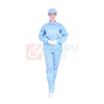 凌致 分体服 0.5 网格 翻领拉链 防静电防尘 LZ01002-2 XL 码 (蓝色)