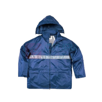 代尔塔 DEITAPLUS 反光条防护服劳保分体雨衣 407004 XL (藏青色)