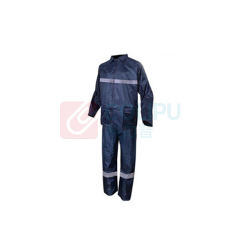 代尔塔 DEITAPLUS 反光条防护服劳保分体雨衣 407004 XL (藏青色)