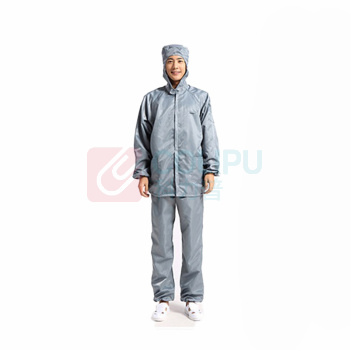 星工 XINGGONG 防尘服无尘衣防静电连体带帽工作服洁净防护喷漆 XGJ-2 M码 (灰色)