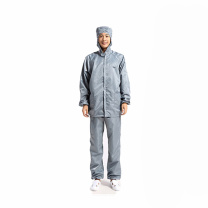 星工 XINGGONG 防尘服无尘衣防静电连体带帽工作服洁净防护喷漆 XGJ-2 XXL码 (灰色)