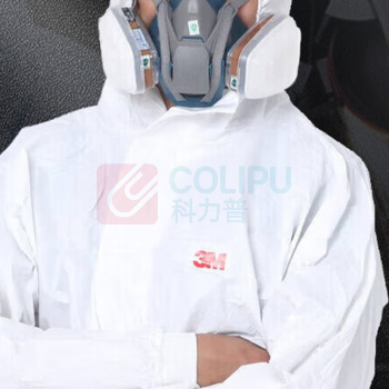 3M 带帽连体防护服防颗粒物及液体有限泼溅白色 4510 