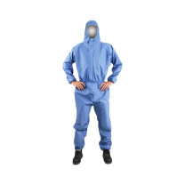 胜丽 SHENGLI 防护服 T-GardM4515 M码1件装 (蓝色) 连体带帽车间防尘防颗粒物透气