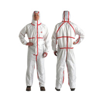 3M 白色带帽红色胶条连体防护服 4565 XXL码 