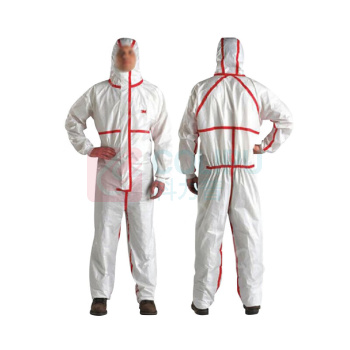 3M 白色带帽红色胶条连体防护服 4565 XXL码 