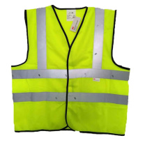3M 反光马甲反光背心 二杠二竖 XL (荧光黄)
