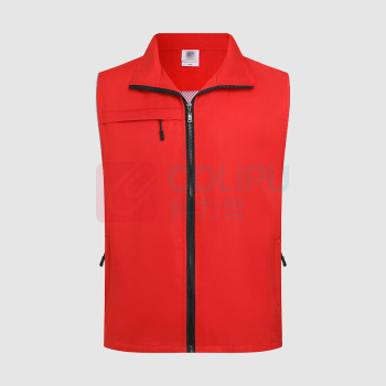 AETEL 志愿者马甲定制广告宣传马夹 可印logo 红色 M-4XL 