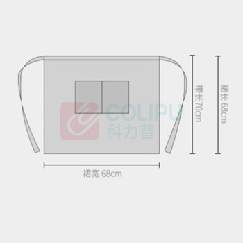 龙伟联合 厨师半身围裙 白色