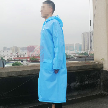 三极 加厚反光EVA雨衣 TP1671 M码 (蓝色) 1件装