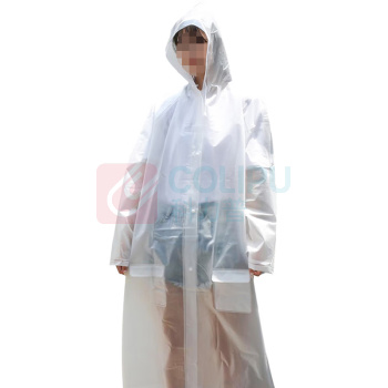 三极 加厚反光EVA雨衣 TP1671 M码 (白色) 1件装