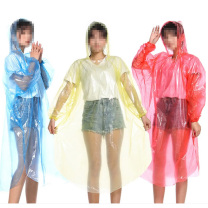 三极 加厚塑料一次性雨衣单人 TP1679 套头式1000件/组 (混色)