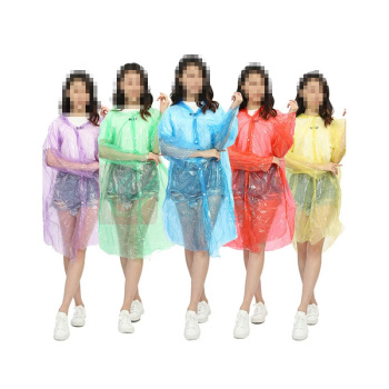 三极 加厚塑料一次性雨衣单人 TP1679 开扣式100件/组 (混色)