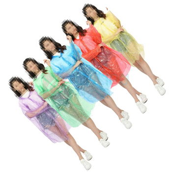 三极 加厚塑料一次性雨衣单人 TP1679 开扣式100件/组 (混色)