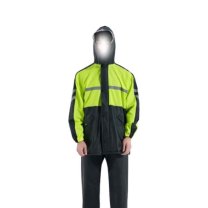 三极 反光加厚成人分体式雨衣雨裤套装 TP16863XL (荧光绿)