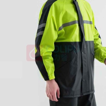三极 反光加厚成人分体式雨衣雨裤套装 TP16863XL (荧光绿)
