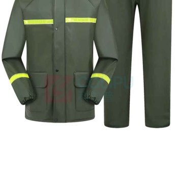 三极 分体式全身防雨雨衣雨裤套装 TP1897XXL (军绿色)