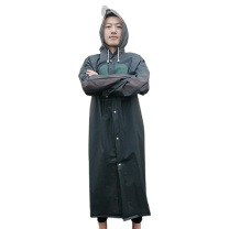 三极 户外EVA加厚雨衣 TP1672 L码 (墨黑色) 1件装