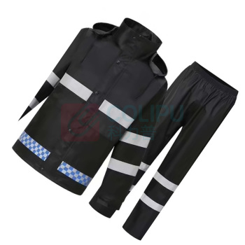 三极 执勤反光分体雨衣套装 TP1681 XXL (黑色)