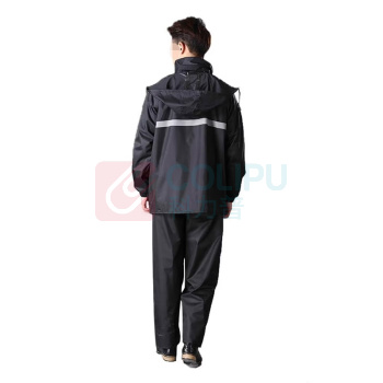 三极 双层加厚分体雨衣 TP1675 3XL (黑色)