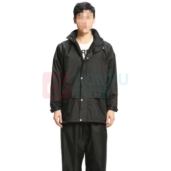三极 分体雨衣雨裤套装加厚加反光条 TP1677 XL (黑色)