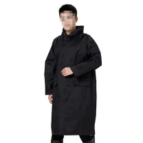三极 户外劳保安保反条光雨披 TP1678 XL (黑色) 双层