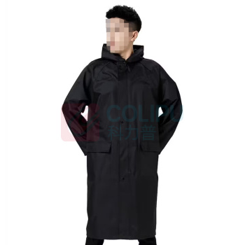 三极 户外劳保安保反条光雨披 TP1678 XXL (黑色) 双层