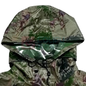 安赛瑞 反光雨衣雨裤套装 防汛执勤雨具 连帽分体 3F01475 2XL (数码绿)