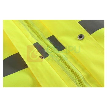 冰禹 雨衣雨裤套装 环卫交通外卖骑行雨衣 BYC-349 XL 反光加厚牛津布 (荧光黄)