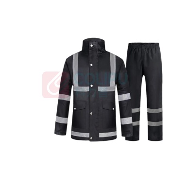 谋福 雨衣 HFT01 M (160) 码 分体反光 上衣 + 裤子 (黑色)
