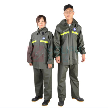 谋福 雨衣套装 67 3XL 码 上衣 + 裤子 (军绿色)