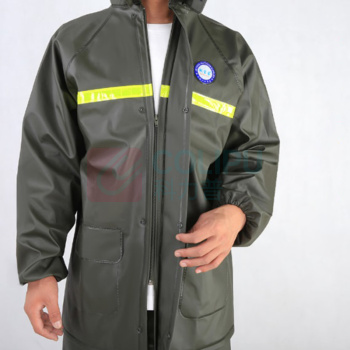 谋福 雨衣套装 67 3XL 码 上衣 + 裤子 (军绿色)
