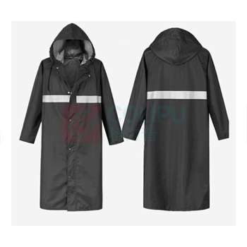 苏识 反光长款雨衣 SS-1001-XL XL 码 长款反光 (黑色)