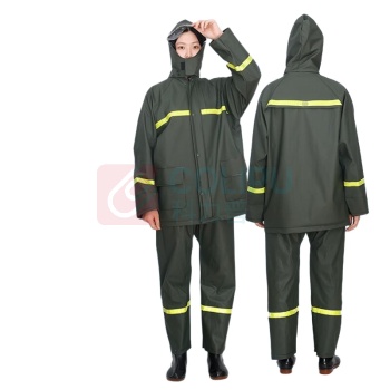 者也 雨衣套装 升级版分体雨衣雨裤套装 3XL 码 分体式 升级版内外双口袋 (绿色)