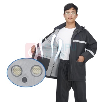 者也 雨衣套装 升级版分体雨衣雨裤套装 2XL 码 分体式 升级版内外双口袋 (绿色)